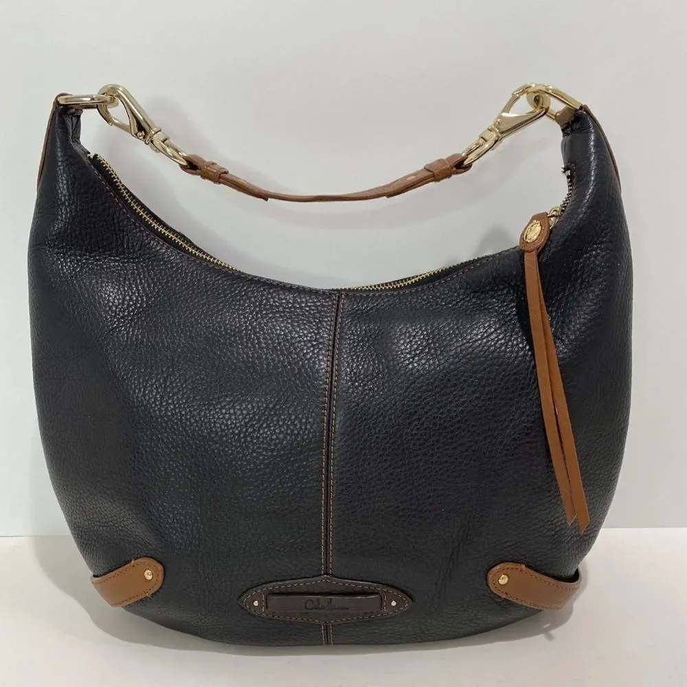 Cole Haan Black and Brown Hobo Bag